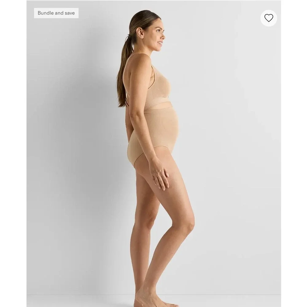 Quince Seamless Nursing Bra Beige Nude Maternity L RG001 seamless smooth NWOT